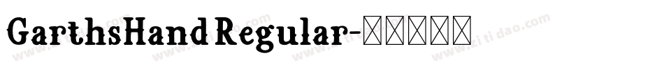 GarthsHand Regular字体转换